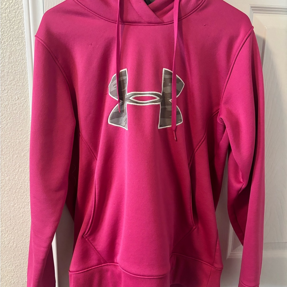 Under Armour Fuchsia Hoodie with Gray Accents